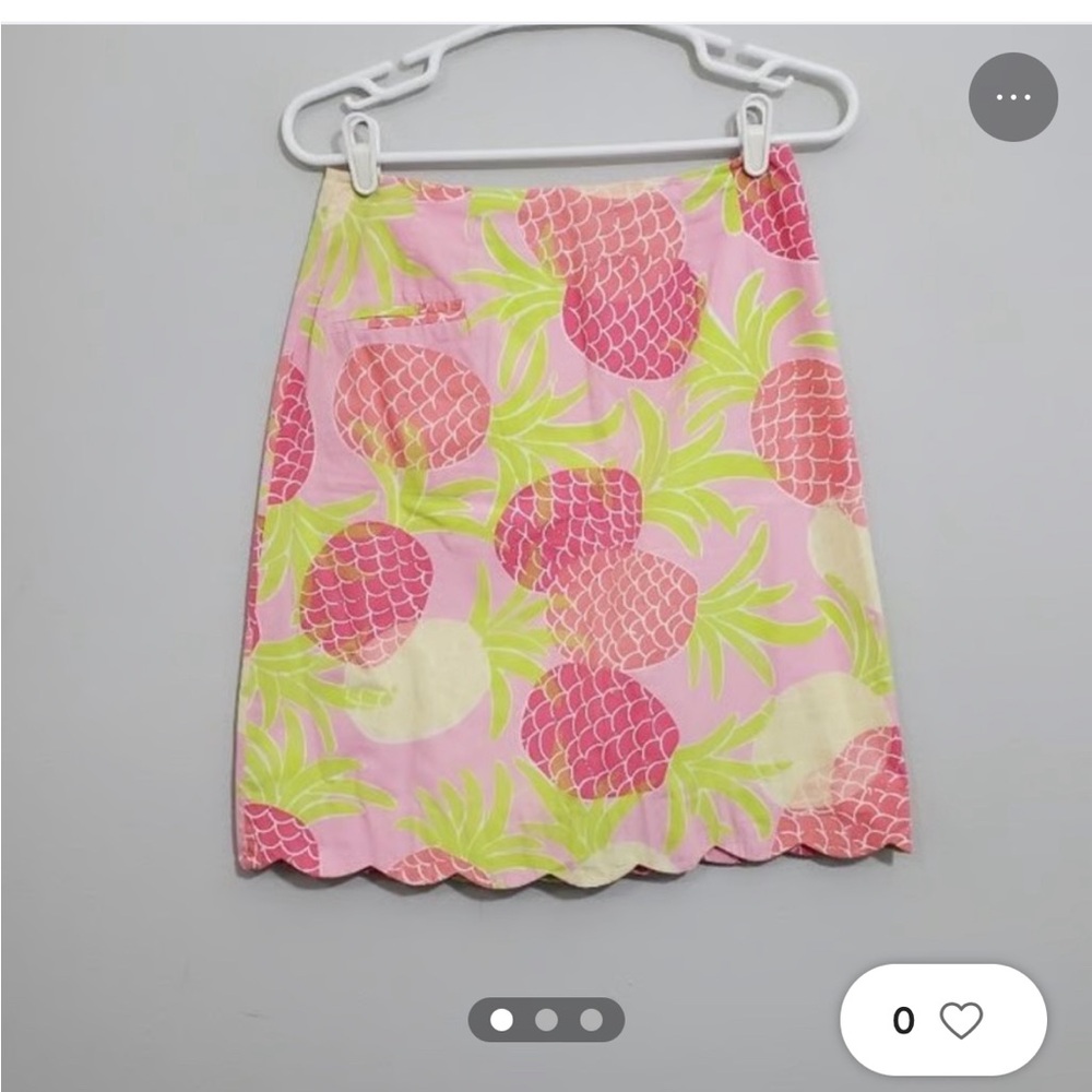 Lily Pulitzer pink pineapple skirt short size 4
